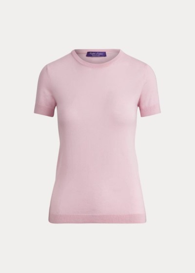 Sueter Ralph Lauren Mujer Rosas - Cashmere Short-Sleeve - LZASB8176